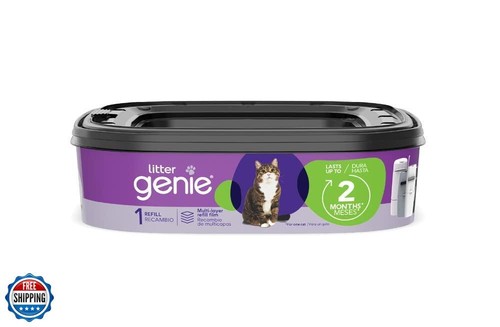 Litter Genie Nachfüllbeutel (1er Pack) | Mehrlagige Geruchsbarriere-Technologie |