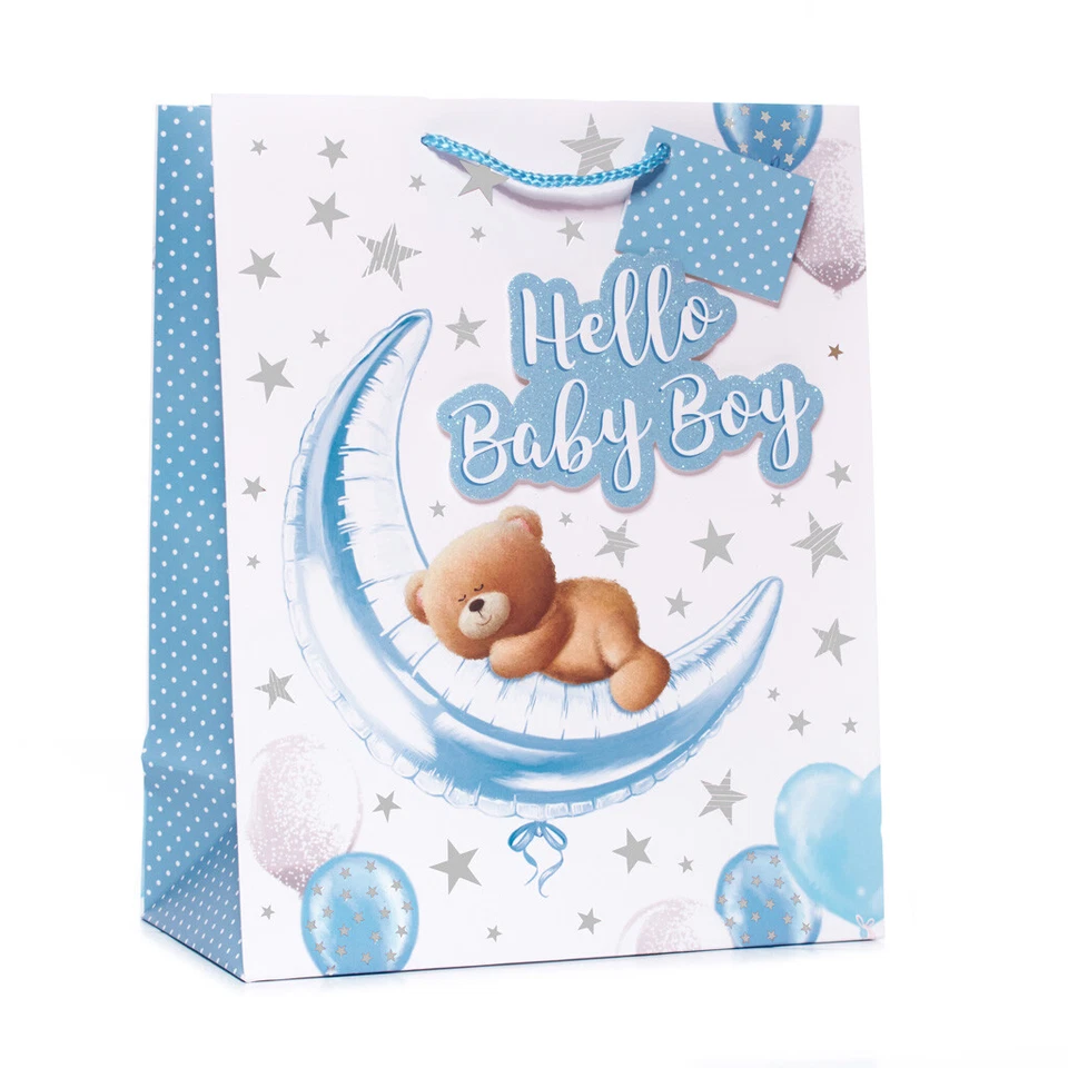 Wraptastic - Medium/Large/XLarge Gift Bag & Tag Boy - Teddy Bear WITH STAR - Image 2 of 4