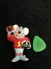 Vintage 1996 Chuck E Cheese football player PVC Toy Figure Showbiz Pizza Time