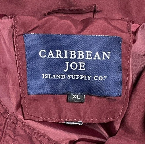 Chaqueta cortavientos Caribbean Joe para mujer extra grande borgoña.   7756 Foto 3 de 3