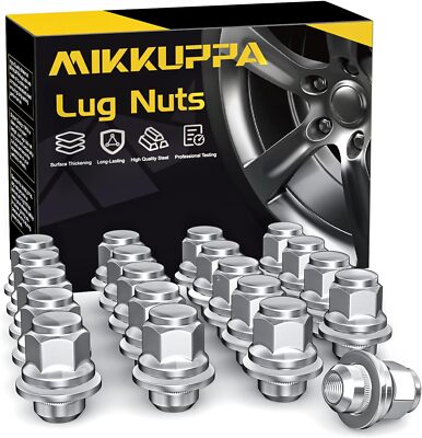 MIKKUPPA 20Pcs M12X1.25 Chrome Lug Nuts for Nissan Infiniti Factory Wheels