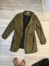 Biba Green Jacket With Fur Collar Included - Worn A Few Times, No Defects
