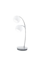 Deutsche Led Tischleuchte 2 Flammig Nickel Glas Schalter 950 Lumen Industriedepo