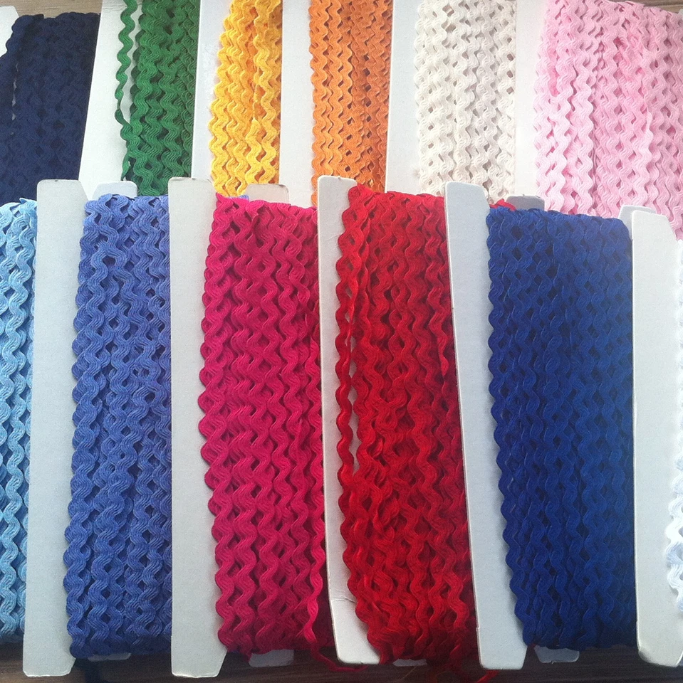 RIC RAC POLYESTER BRAIDING CRAFTS SEWING 7MM (9/32")- PER METRE- BEST QUALITY