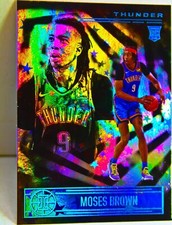 Moses Brown RC 2020-21 Illusions Refractor Rookie Card #185 Starlight Parallel