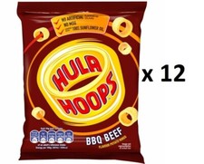 Hula Hoops BBQ Beef 24g Crisps HP Snacks PACK OF 12