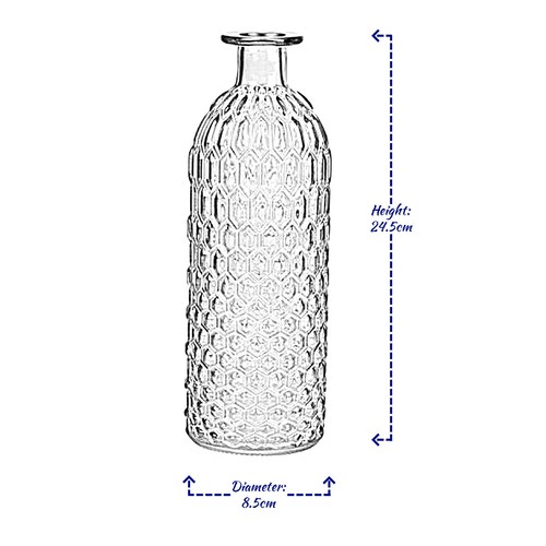 Glass Vase Tall Coloured Bud Bottle Bullet Flower Vase Table Centrepiece Decor - Picture 34 of 40