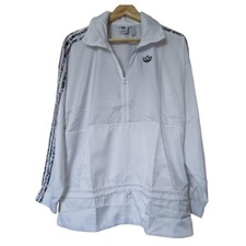 Adidas Originals white/multi oversized windbreaker. Sz uk 8 .Bnwt see descriptio