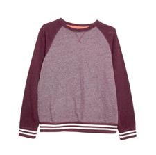 Athletic Works Boys Fleece Crew Burgundy Heather Crewneck Sweatshirt Size XXL 18