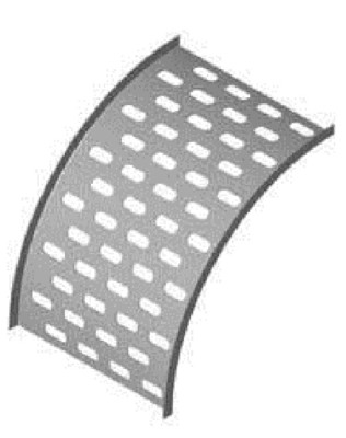Ezystrut CABLE TRAY EXTERNAL RISER 300mm Width,150mm Radius,Perforated ...