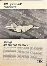 IBM System/4 Pi Computers F-111 Avionics Vintage Print Ad 1967