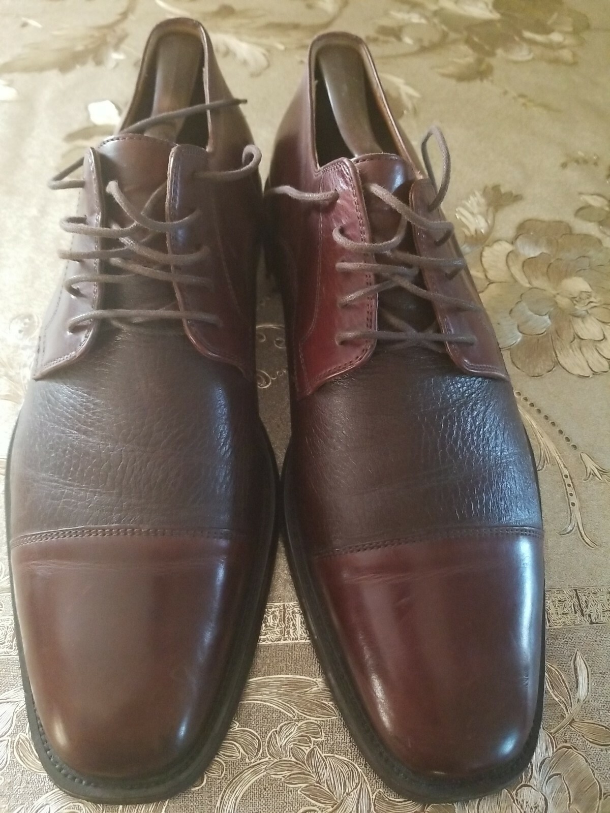 SAOLA Scarpe Oxford Johnston & Murphy in pelle marrone con punta a cappuccio taglia 11 usate in ottime condizioni