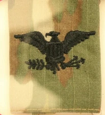 US ARMY GI MULTICAM OCP O-6 COL CAMOUFLAGE CAMO UNIFORM PARKA TAB RANK INSIGNIA