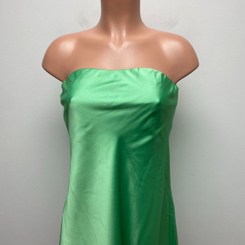 Show Me Your Mumu Womens Green Strapless Taylor Tube Satin Luxe Mini Dress XL - 第 2/8 張圖片
