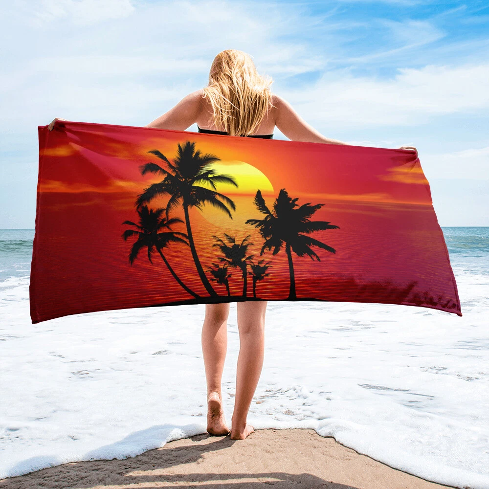 Cotton Blend Beach Towel Red Bath Towels & Washcloths for sale | eBay