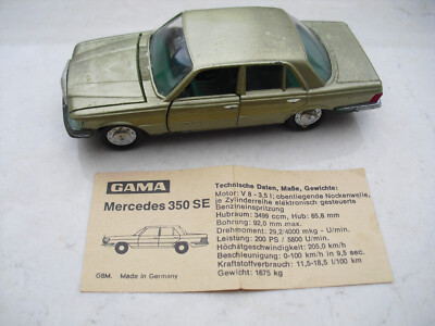 Mercedes Benz W116 350SE GAMA 9680 1:45 Oldtimer vintage original Beipackzettel