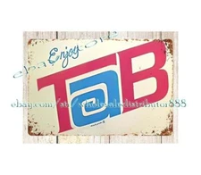 TAB soda pop drink metal tin sign collectible inspirational wall art