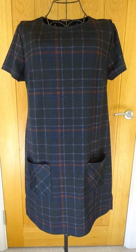 New Look check shift dress with pockets size 10