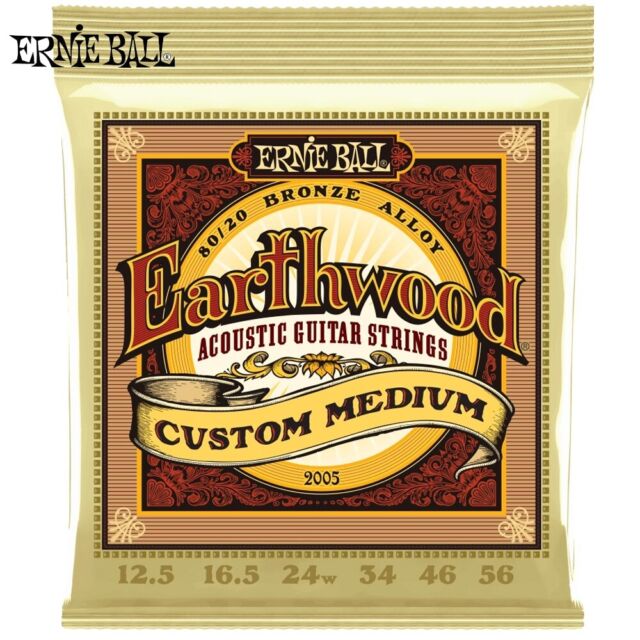 Ernie Ball 2005 Earthwood 80/20 Bronze Custom Medium Acoustic Guitar Strings
