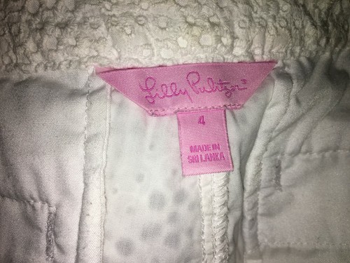 LILLY PULITZER WHITE LADIES SHORTS SIZE 4 - Picture 7 of 8