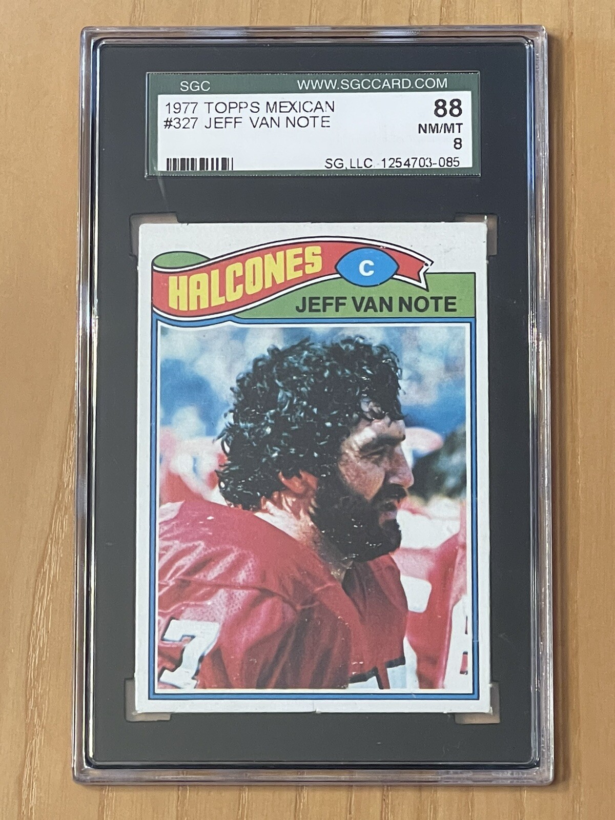 1977 Topps Mexican #327 Jeff Van Note SGC 8 Atlanta Falcons