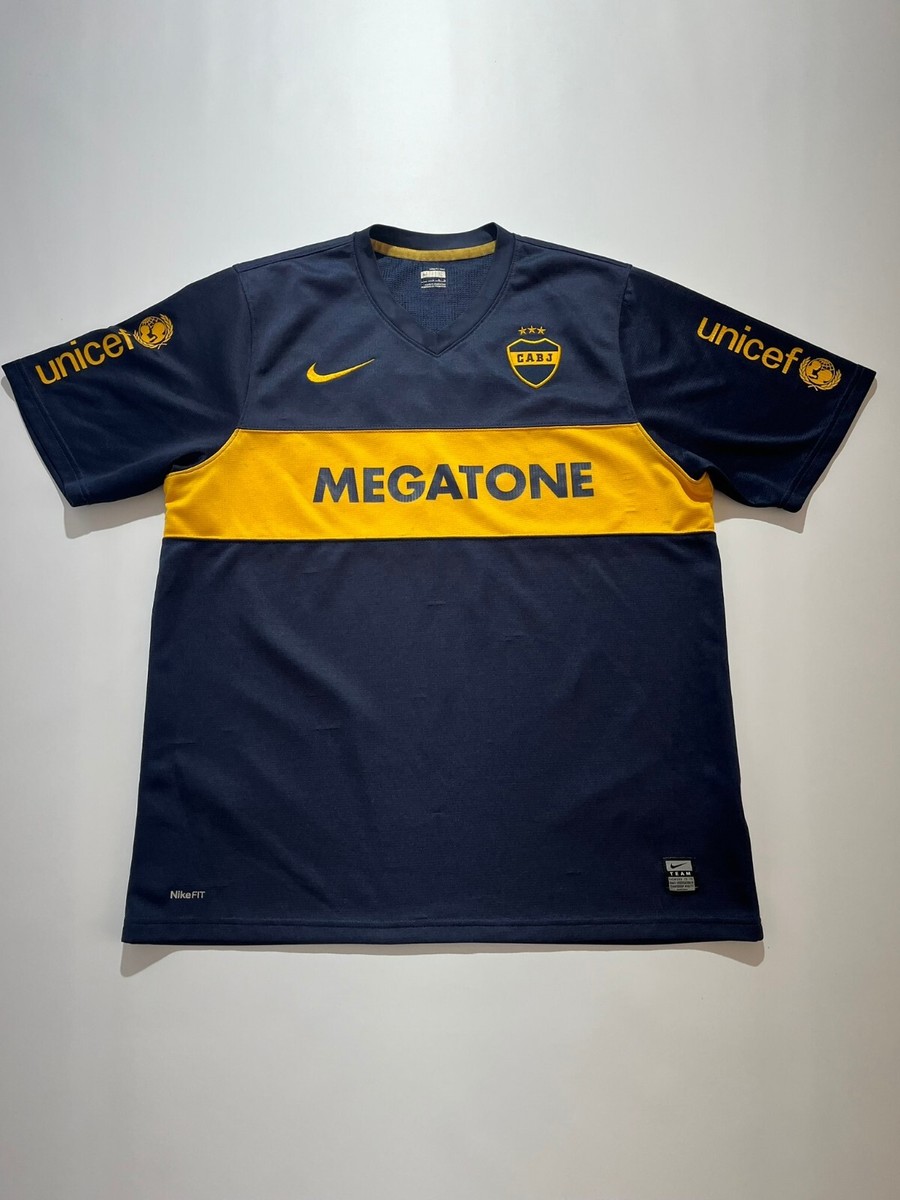 Boca Juniors (argentina) home nike megatone 2008 #7 size L | eBay