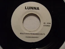 LUNNA Solo vivo pensando en ti RARE PROMO Stereo both sides