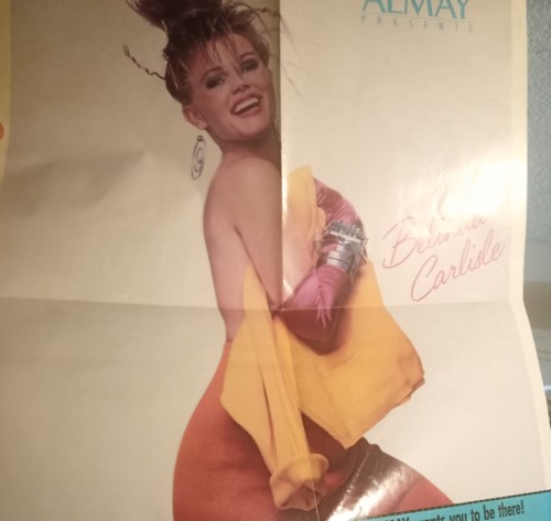 Belinda Carlisle 1980er Werbeposter ausklappbar Almay Kosmetik Promo GoGos - Bild 3 von 4
