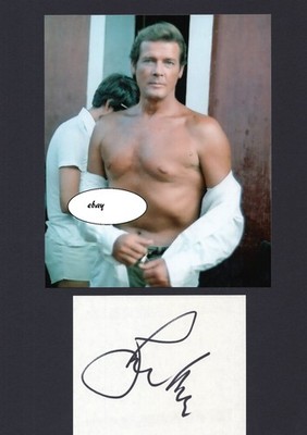 Roger Moore+ - seltenes original Autogramm - ''JAMES BOND 007 - DREHARBEITEN''