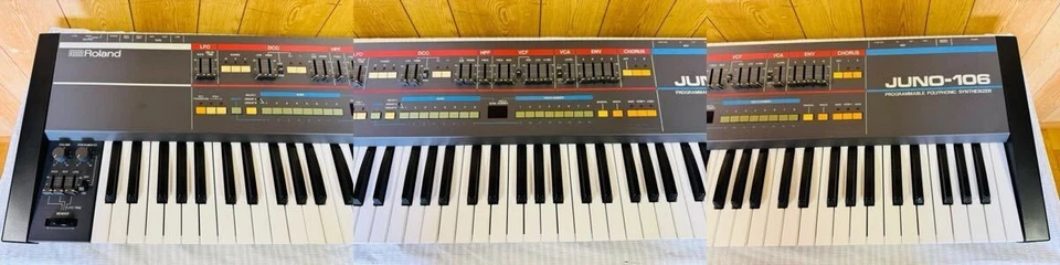 Roland JUNO-106 61-Keys 6 Voice Programmable Polyphonic Synthesizer Vintage - Image 3 of 4