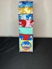 Sonic The Hedgehog Multicolored 6pk Socks. Size 8/12