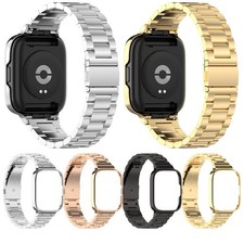 For Redmi Watch3 Youth Edition/Lite Three-bead Steel Watch Strap with Frame