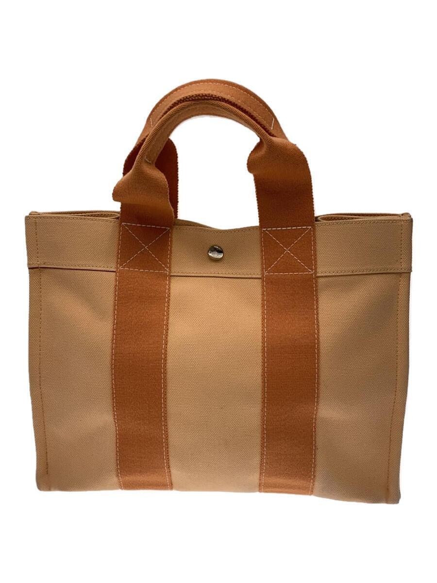 Auth HERMES tote bag canvas Orange Bora Bora PM #19127 | eBay