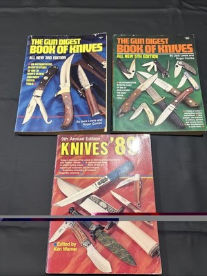 Gun Digest Book Of Knives Third Edition And Fifth Edition & Knives 1989 K Warner