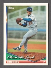 CHAN HO PARK 1994 Topps Traded RC #70T Rookie Card From Factory Set Dodgers 94. rookie card picture