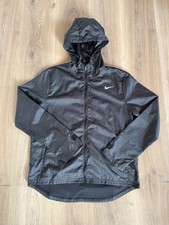 Nike Womens Windrunner Jacket Black Hoodie Shell Windbreaker Coat Running Medium