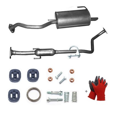 Komplett Auspuff+Anbausatz für Nissan Micra IV K13K 1.2