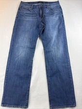 Lucky Brand 363  Straight Denim Blue Jeans Men's Size 34/32 Medium Wash