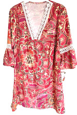 NWT Groovy Summer Tunic Dress Size XL Island Coverup Moana Style