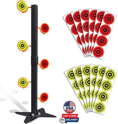 Dueling Tree Airgun Target Kit 6 Steel Targets Shooting Practice Target Stand US