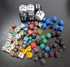 Chessex, Koplow Vintage Taiwan Mold Dice Lot 1.5 Pounds
