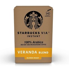 Starbucks VIA Instant Veranda Blend Blonde Roast 50 Packets - Exp Oct 2026