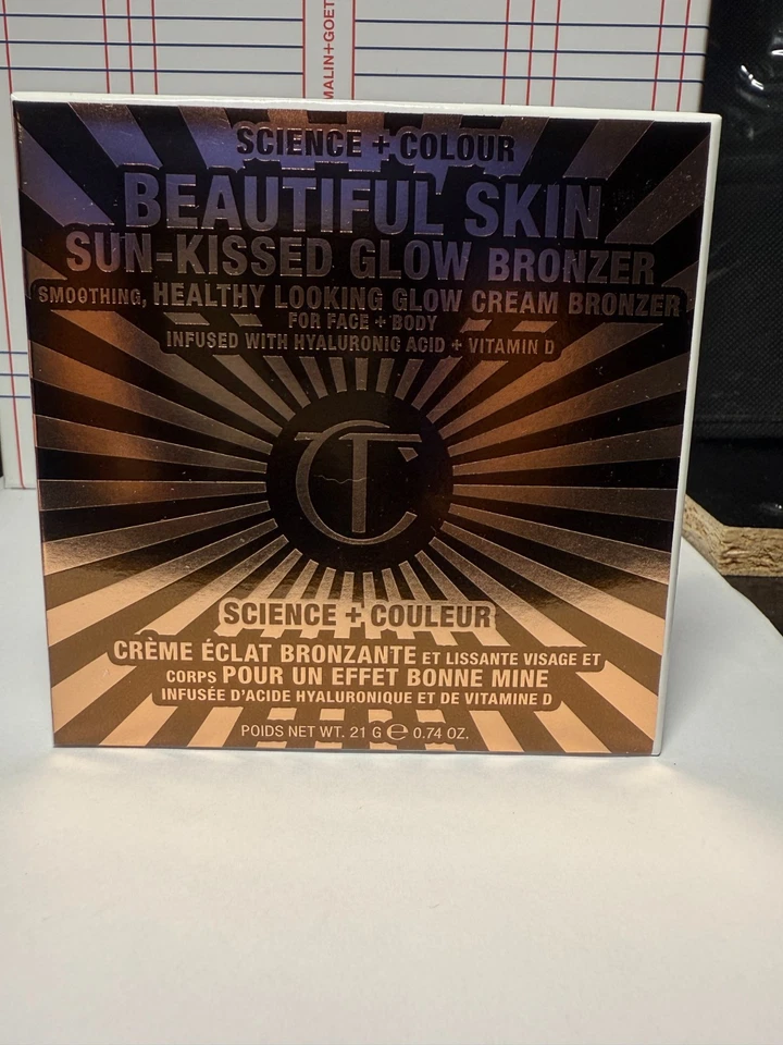 Charlotte Tilbury Beautiful Skin Sun Kissed Glow Bronzer, 1 Fair 0.74 oz NIB - Image 3 of 4