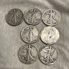 Liberty Walking Half Dollar Silver 50C Lot 1943 1945 Circulated US Coins