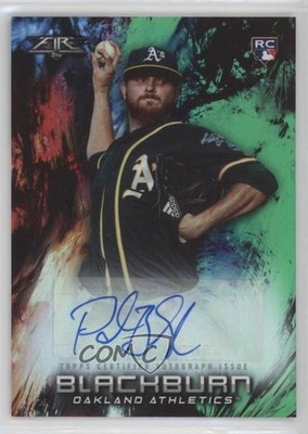 2018 Topps Fire Green 55/75 Paul Blackburn #FA-PB Rookie Auto RC 0c2