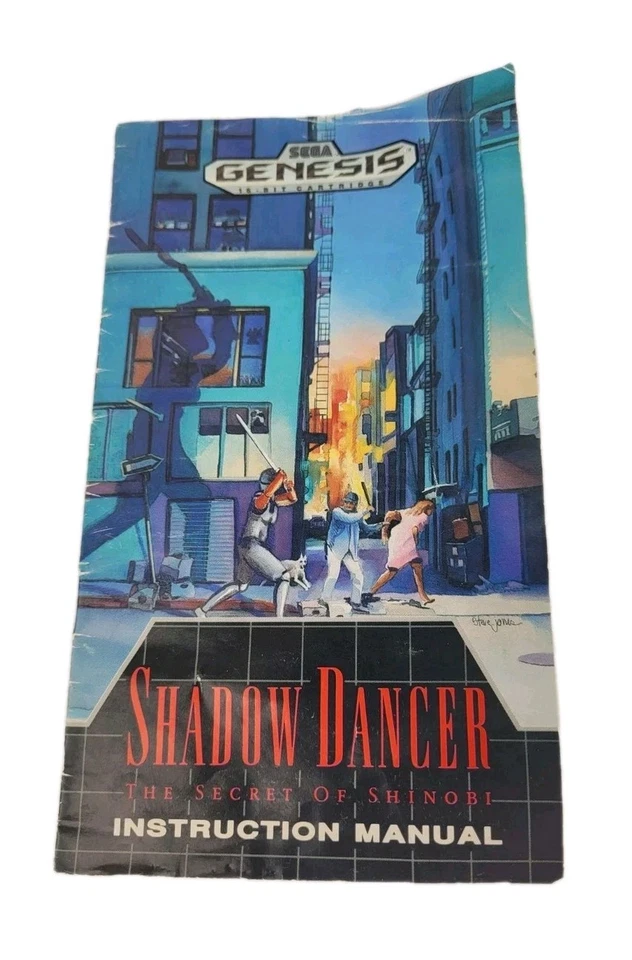 Shadow Dancer The Secret of Shinobi Sega Genesis 1990 CIB Complete w/ Manual - Image 4 of 4