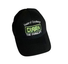 Clark Forklift Dealer Hat Black Green Adjustable Cap 100 Cotton Workwear Promo