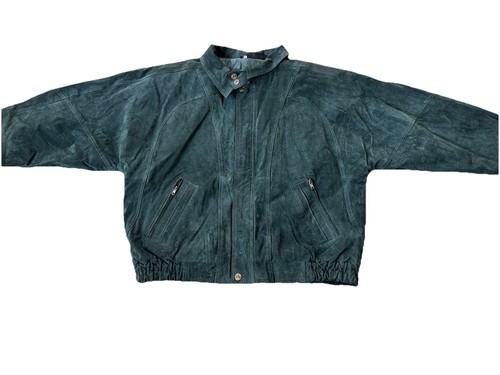 Santa Fe Outback Leather Men's Leather Bomber Jacket Zip/Button Lined XXL