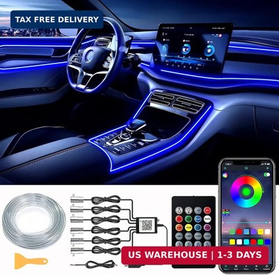 Interior Car LED Strip Lights, RGB 6 in 1 Ambient Lighting Kit with 315 inches I