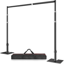 8.5X10 Pipe and Drape Stand Kit, Heavy Duty Backdrop Stand Adjustable, Sturdy Ba